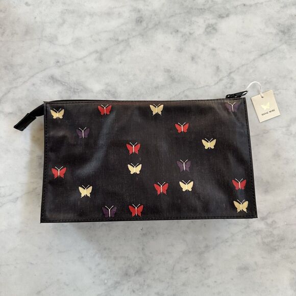 Vintage New Mori Hanae Butterly Cosmetic Travel Pouch Bag Sewing Kit Japan Rare! - Picture 4 of 16